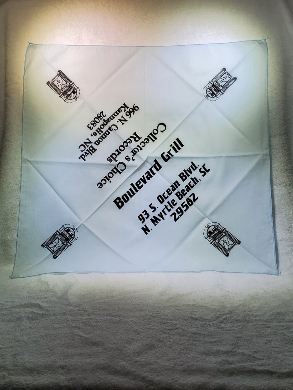 VINTAGE COLLECTORS CHOICE  RECORDS / BOULEVARD GRILL BANDANA / DO RAG...1996 SOS